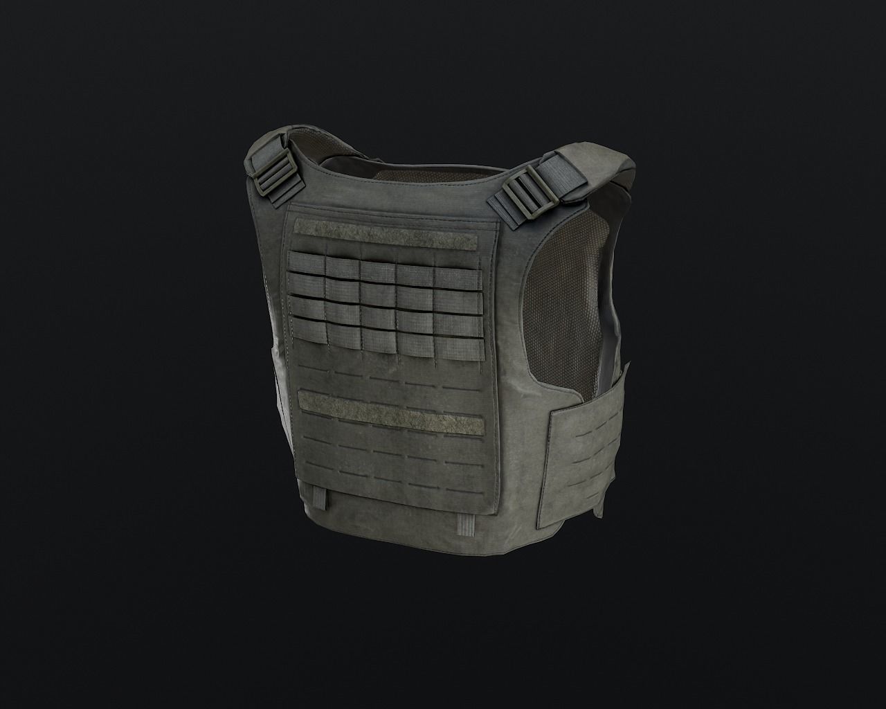 Tactical vest Low-poly 3D model_13