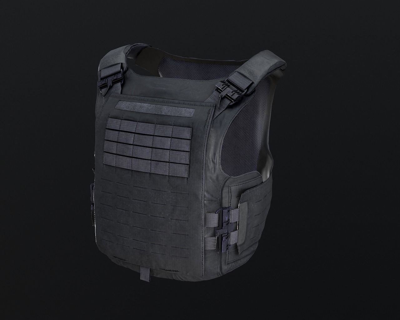 Tactical vest Low-poly 3D model_18