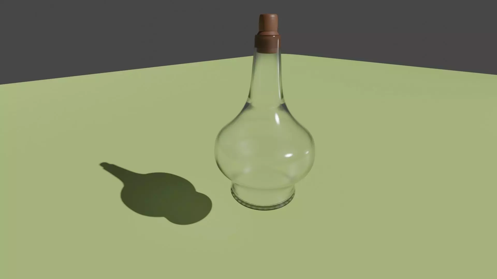 bootle bottle with shadow Free 3D model