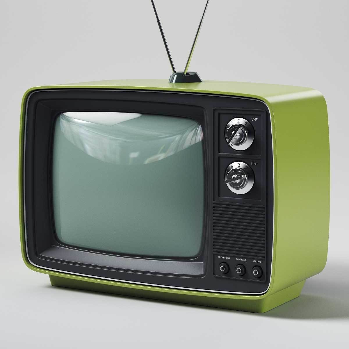 Retro Television Set Pack 3D model_3