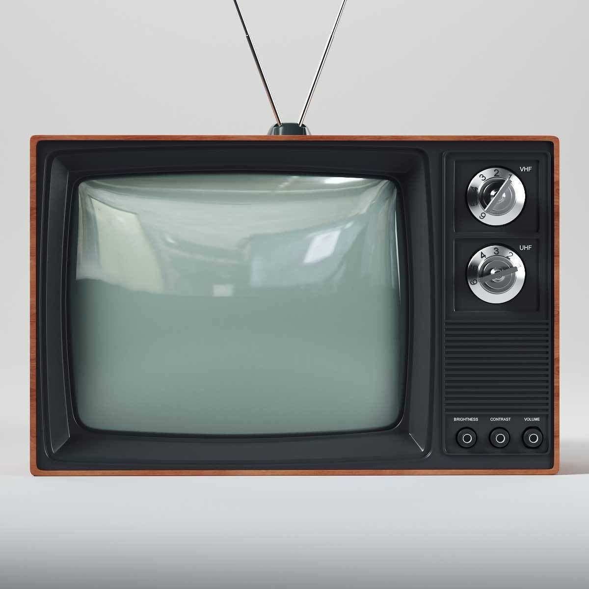 Retro Television Set Pack 3D model_8