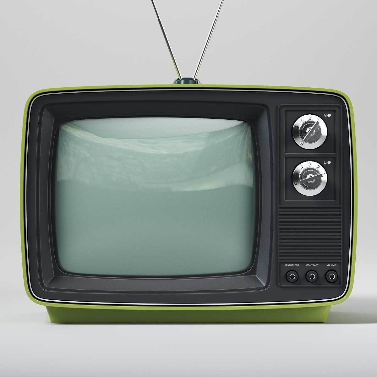 Retro Television Set Pack 3D model_7
