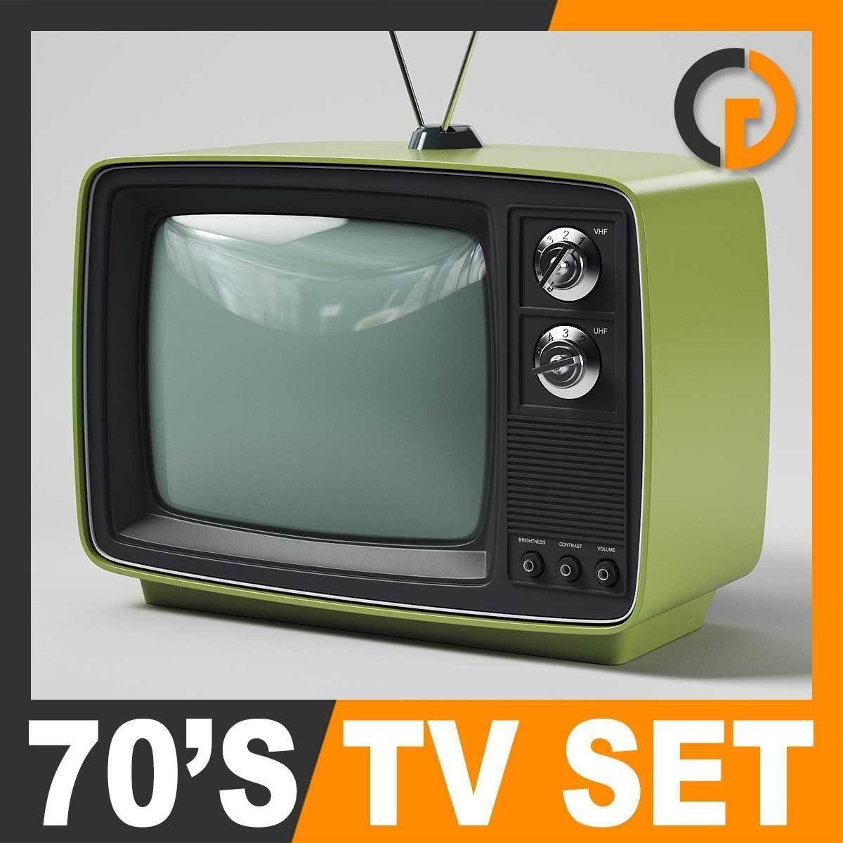 Retro Television Set Pack 3D model_1