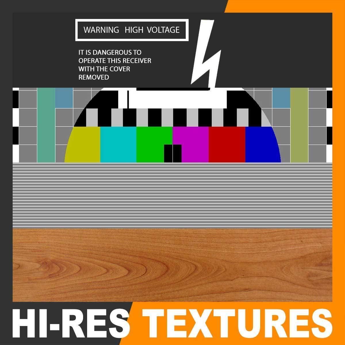 Retro 80s Television Set 3D model_8