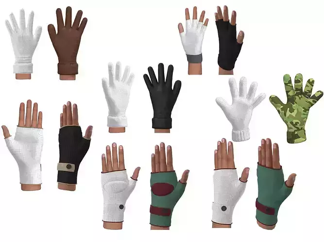 Collection 7 gloves camouflage