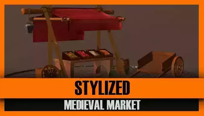 Stylized Medieval Marketplace