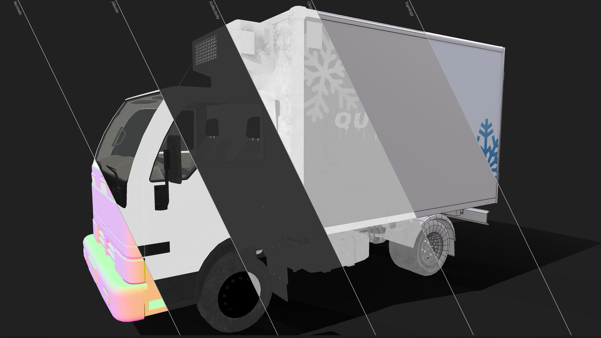 Light Truck Refrigerated Low-poly 3D model_14
