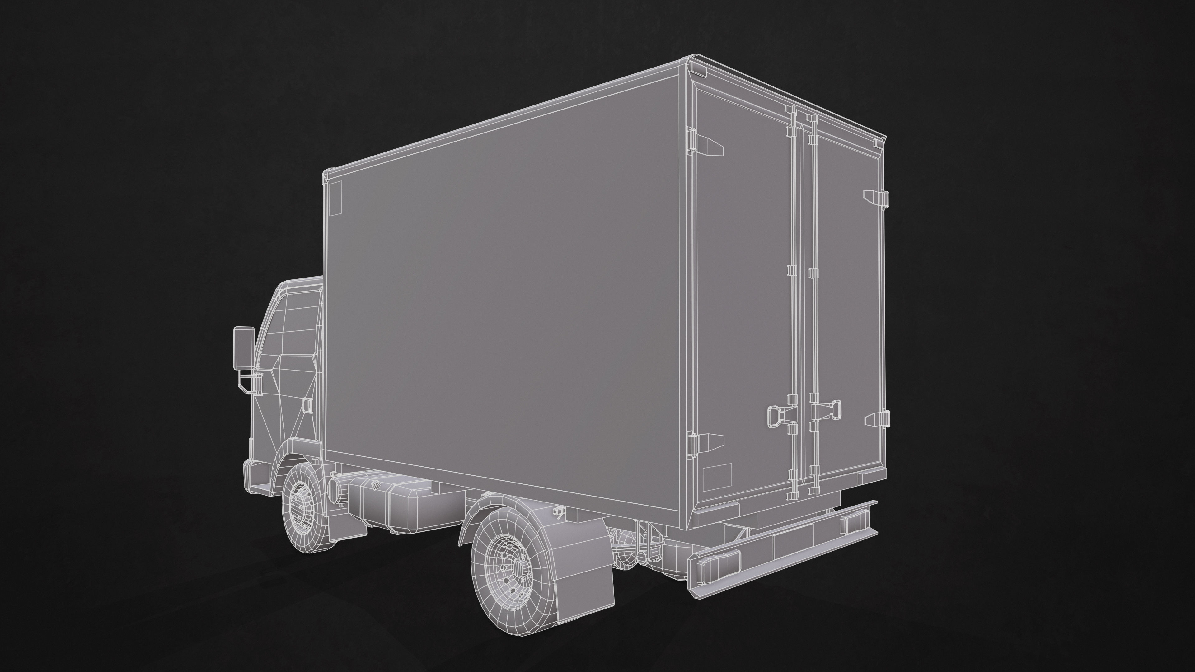 Light Truck Refrigerated Low-poly 3D model_13