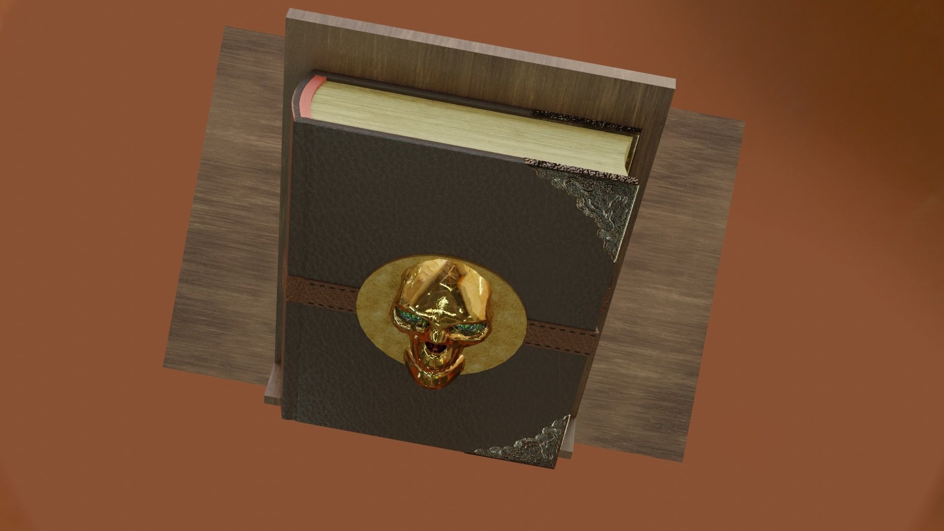 Skull Book Free 3D model_3