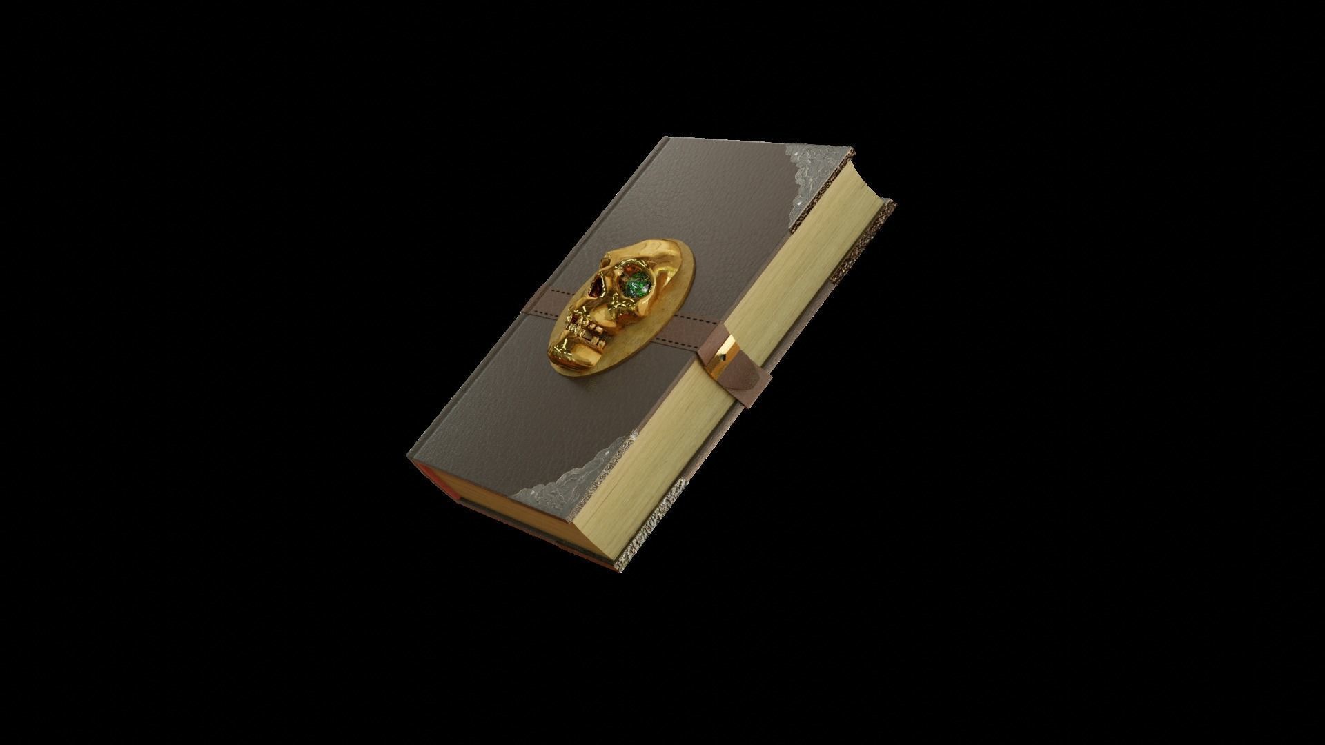 Skull Book Free 3D model_5