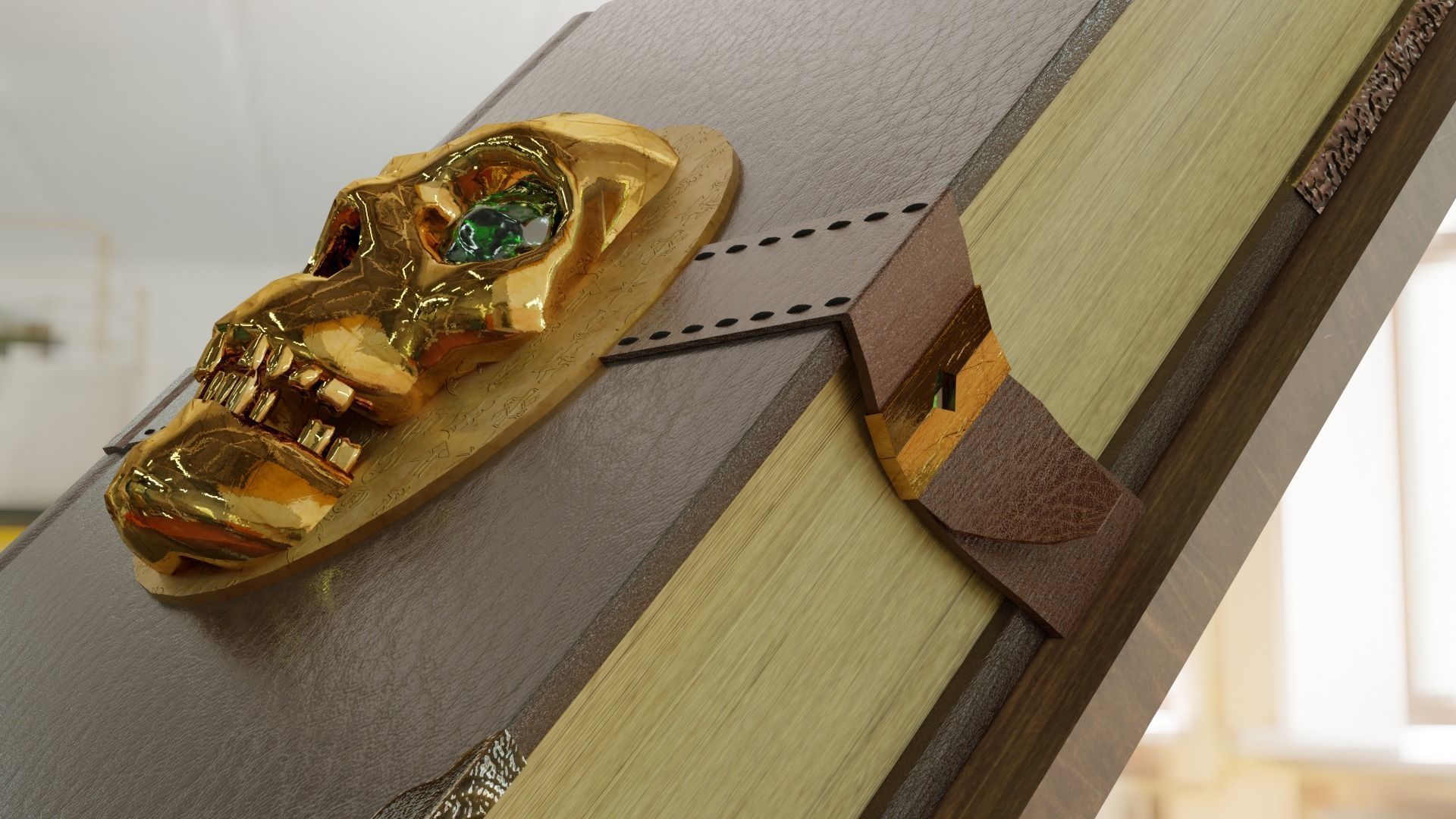 Skull Book Free 3D model_4