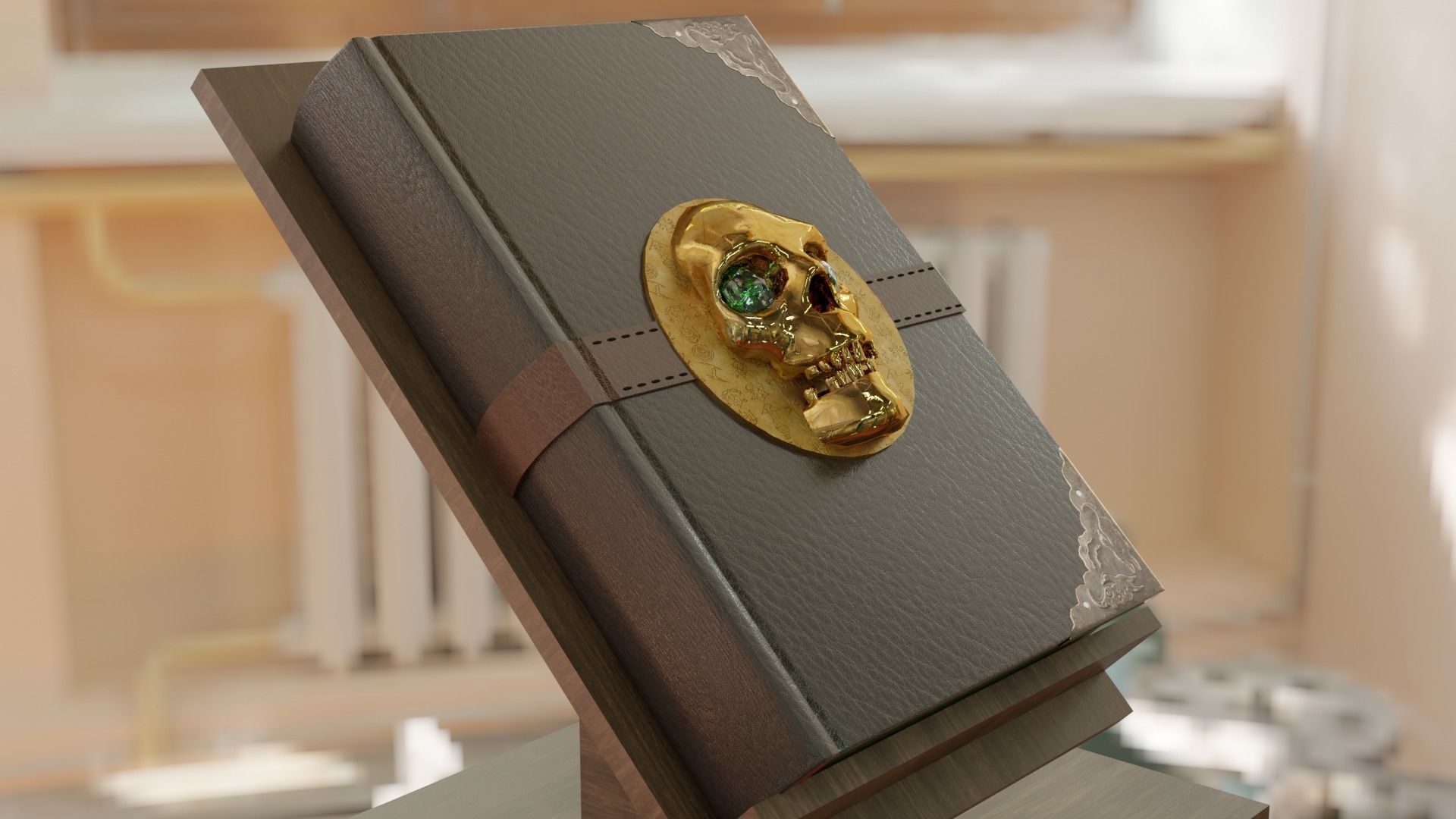 Skull Book Free 3D model_2