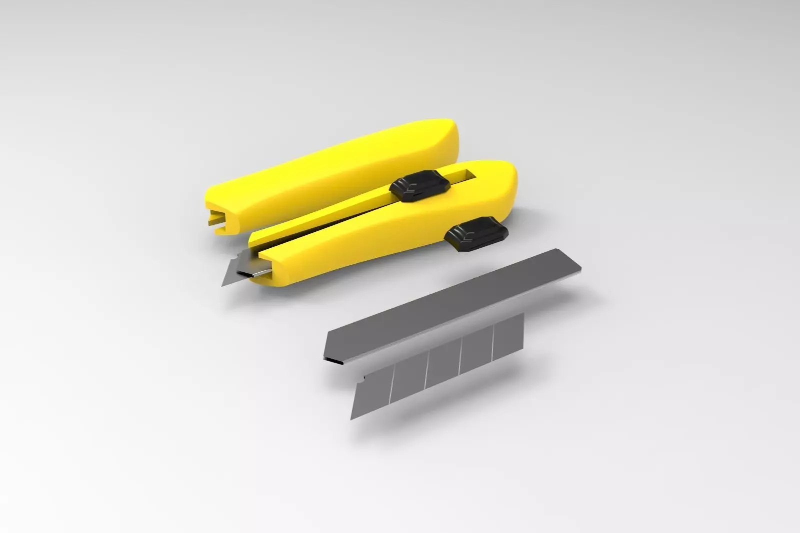 Utility knife 3D model_0