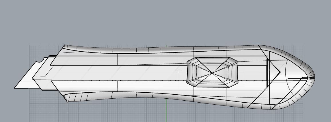Utility knife 3D model_3