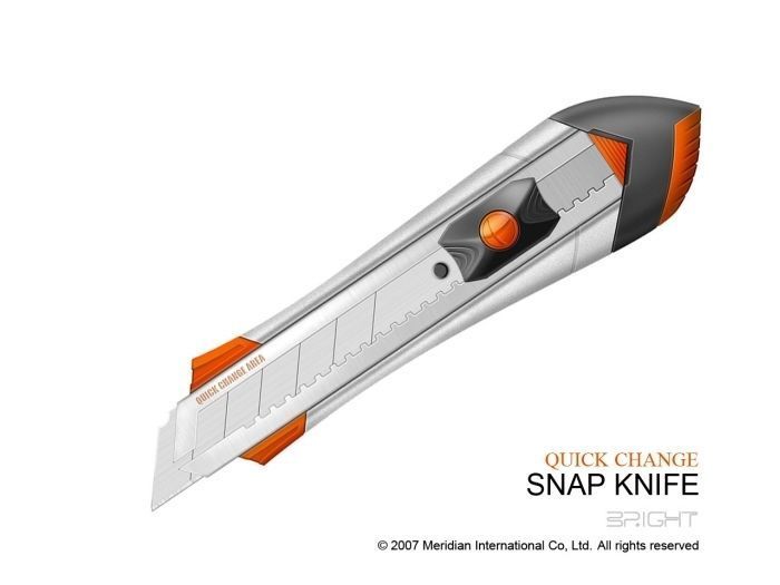 Utility knife 3D model_5