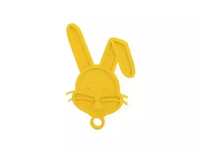 Keychain easter bunny cookie cutter