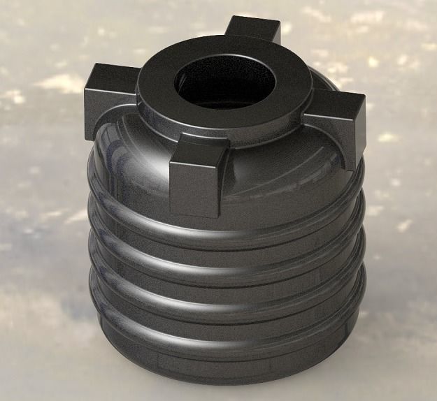 Mini Storage Water Tank 3D print model_1