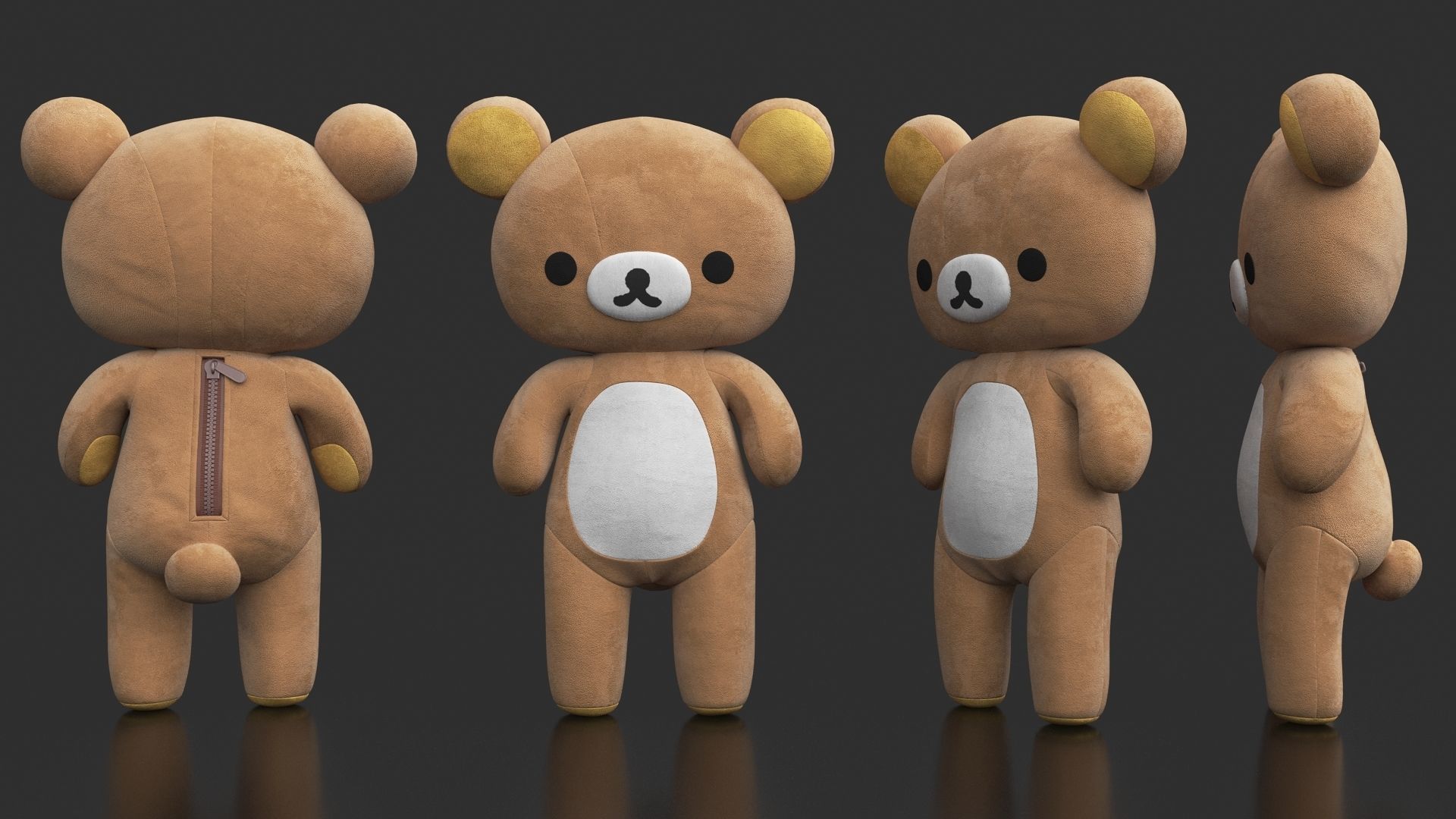 Rilakkuma Plush soft toy doll  3D model_2