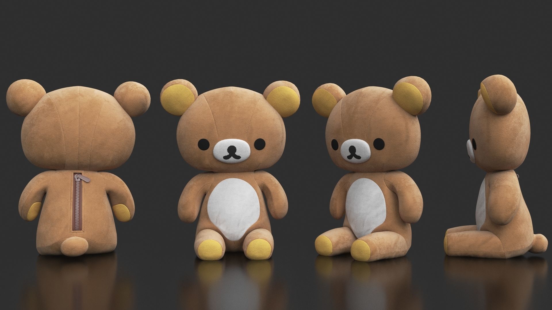 Rilakkuma Plush soft toy doll  3D model_3
