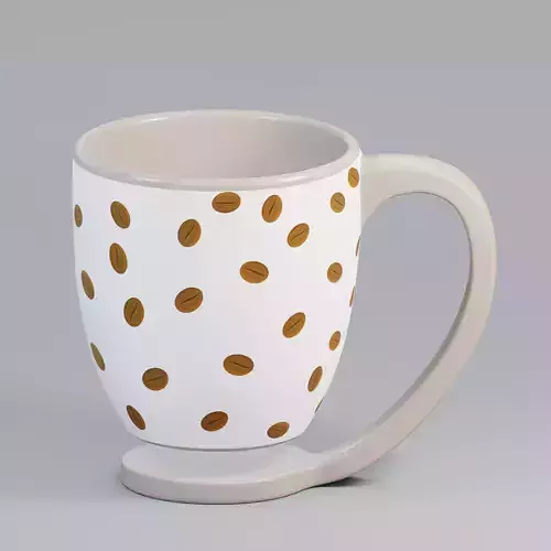 Coffee bean patterned mug