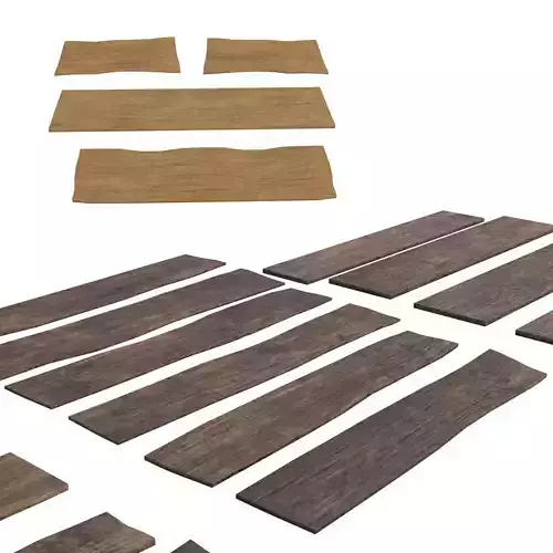 Simples Old Wooden Boards with PBR Options Textures