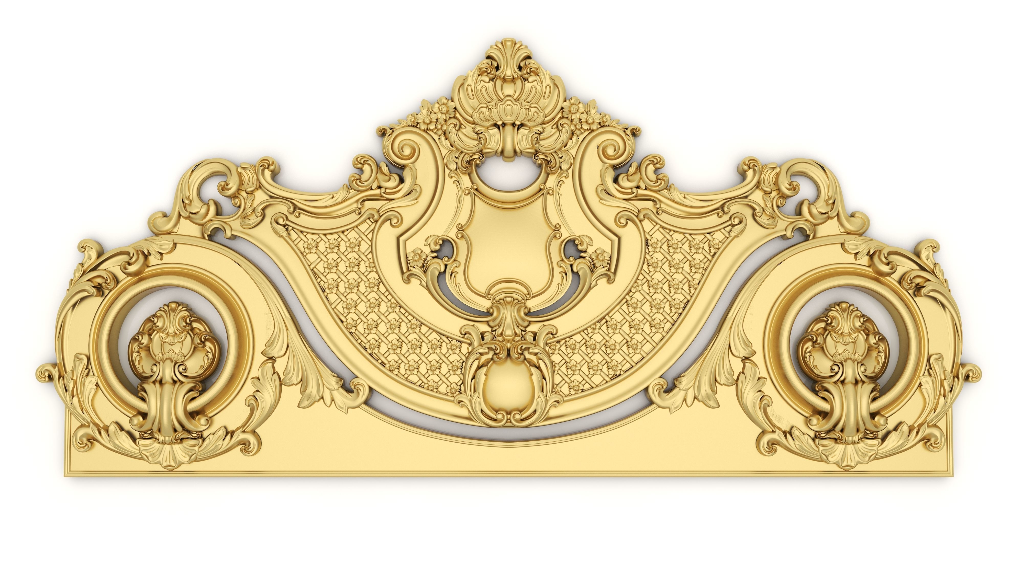 Bed Ornament Frame 10 - For CNC and Interior 3D model_5