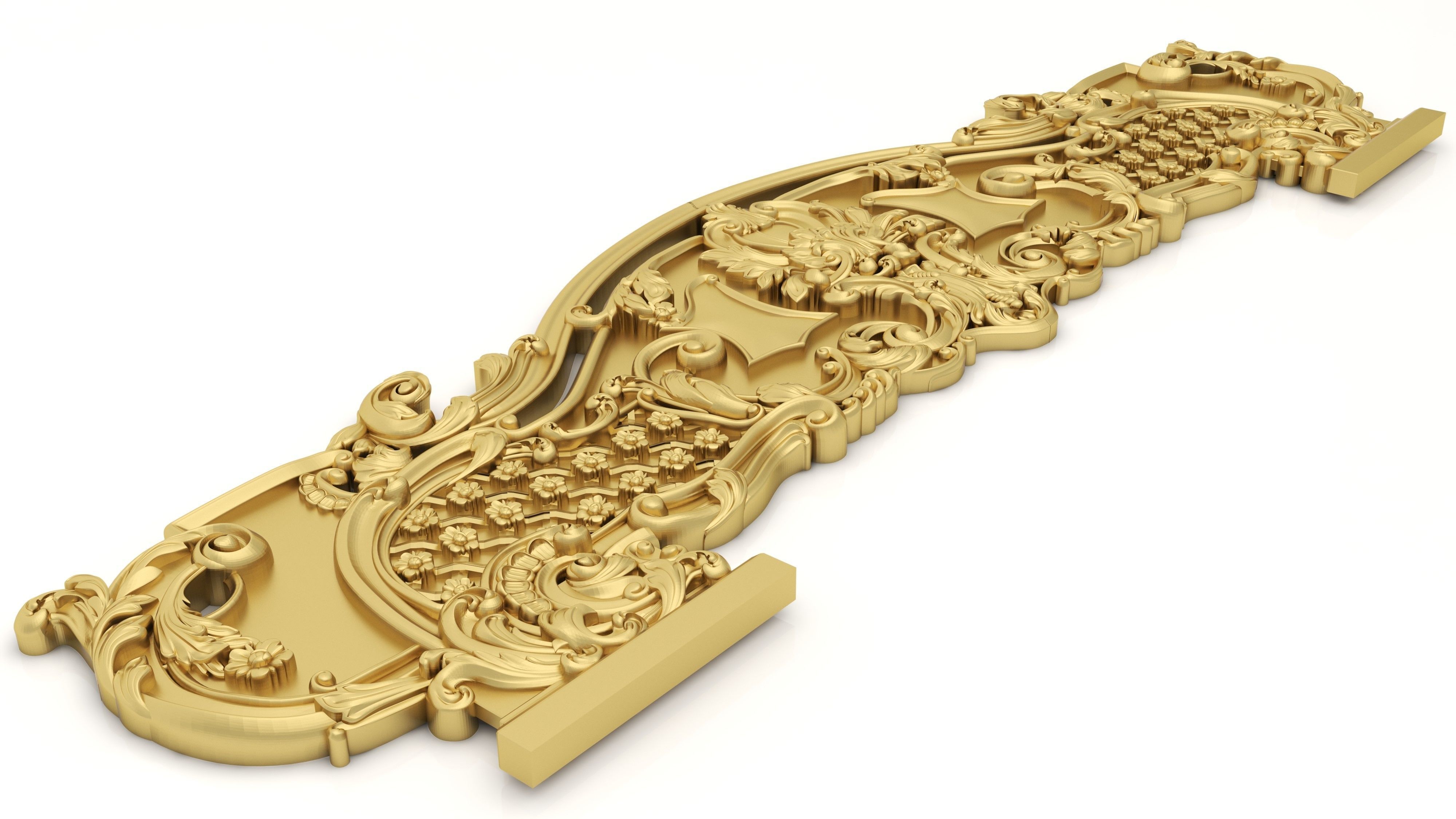 Bed Ornament Frame 10 - For CNC and Interior 3D model_8