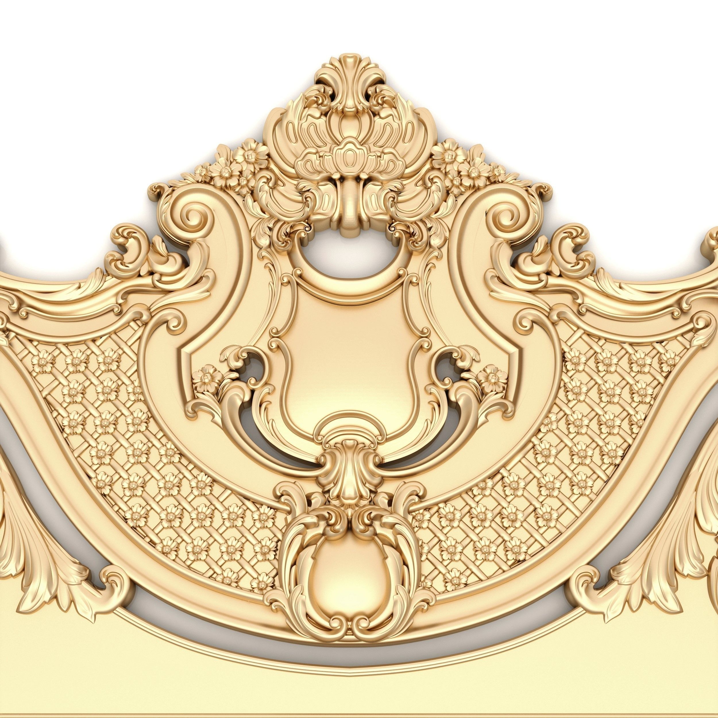 Bed Ornament Frame 10 - For CNC and Interior 3D model_7