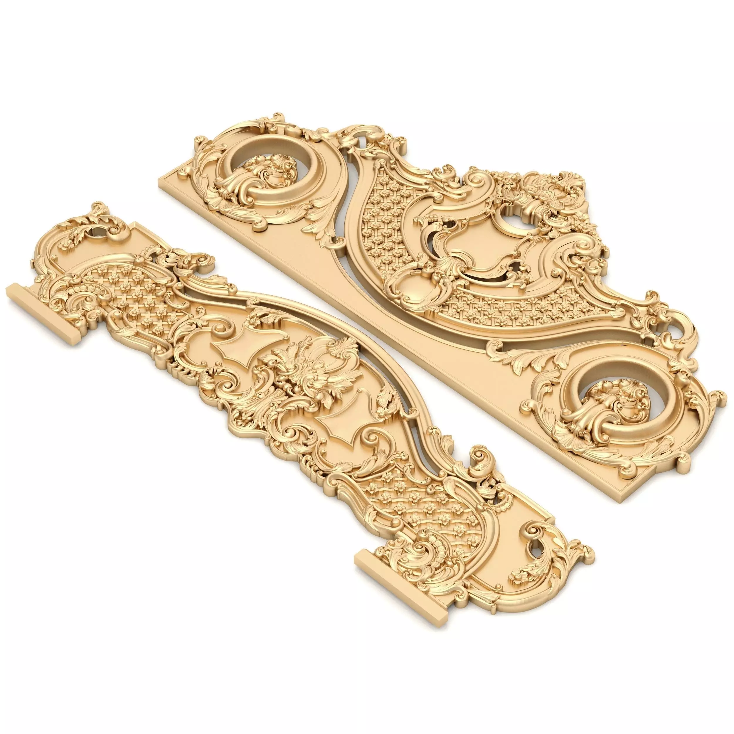 Bed Ornament Frame 10 - For CNC and Interior 3D model_0