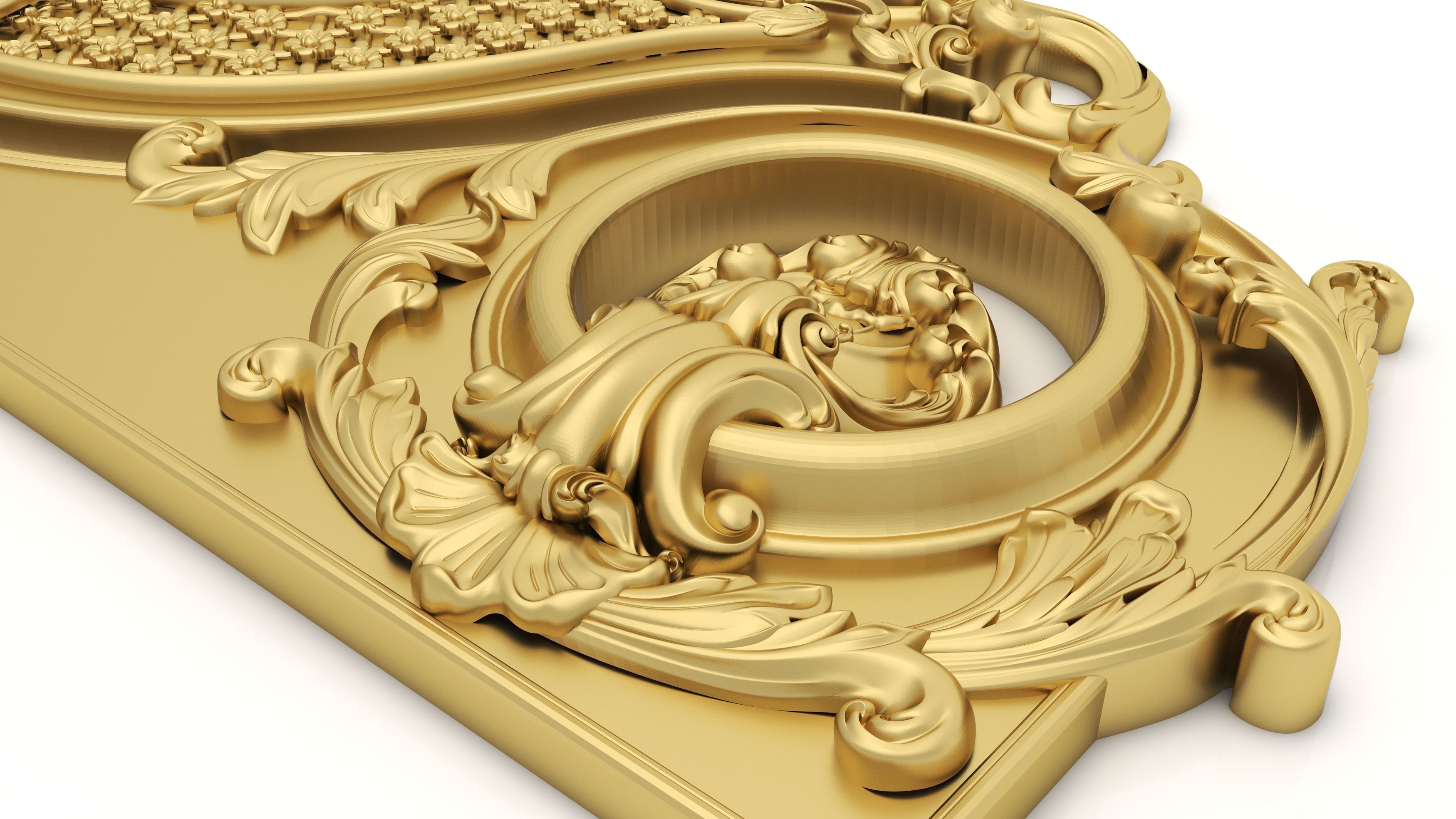 Bed Ornament Frame 10 - For CNC and Interior 3D model_12