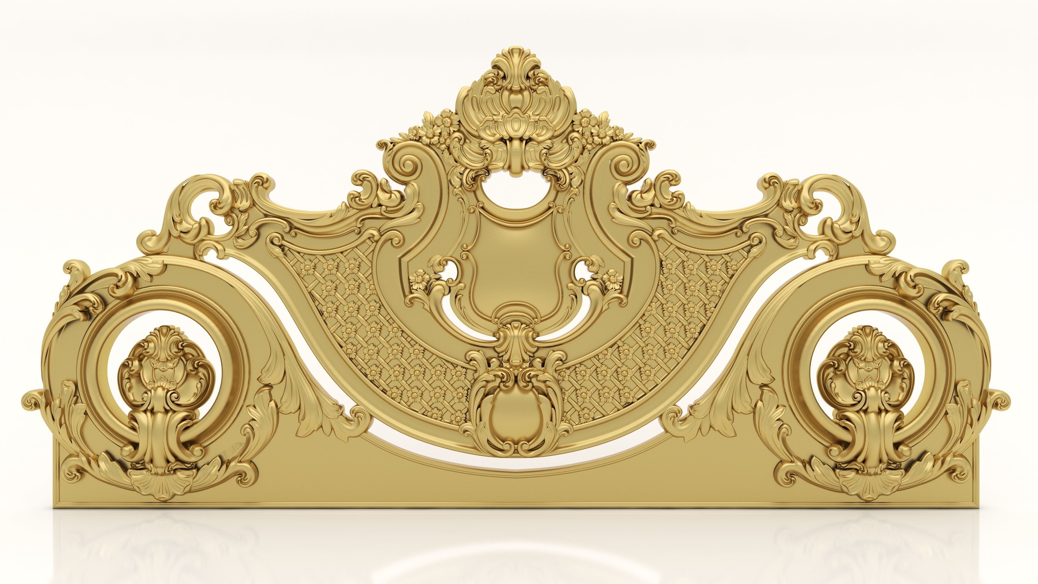 Bed Ornament Frame 10 - For CNC and Interior 3D model_1