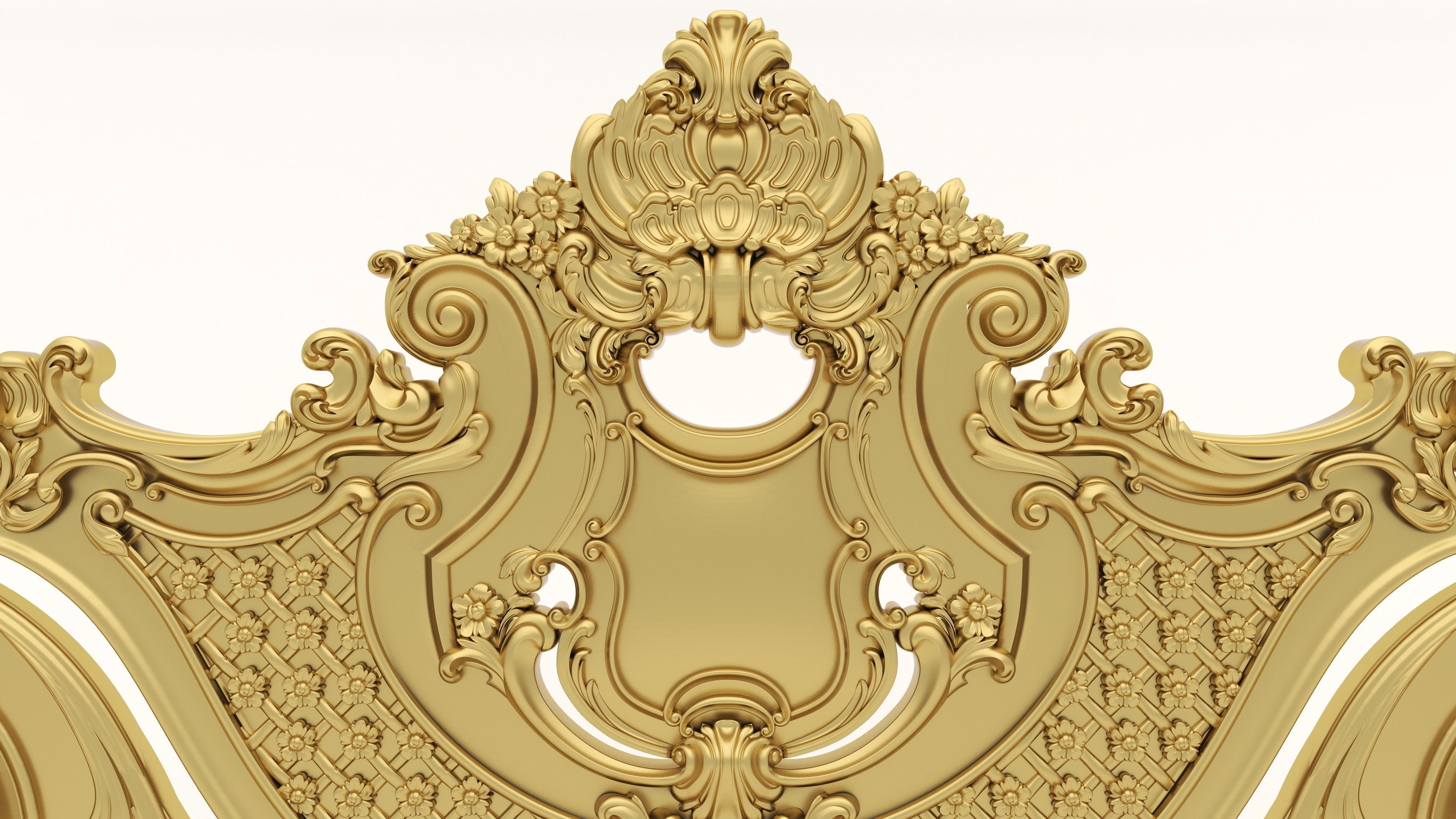 Bed Ornament Frame 10 - For CNC and Interior 3D model_10