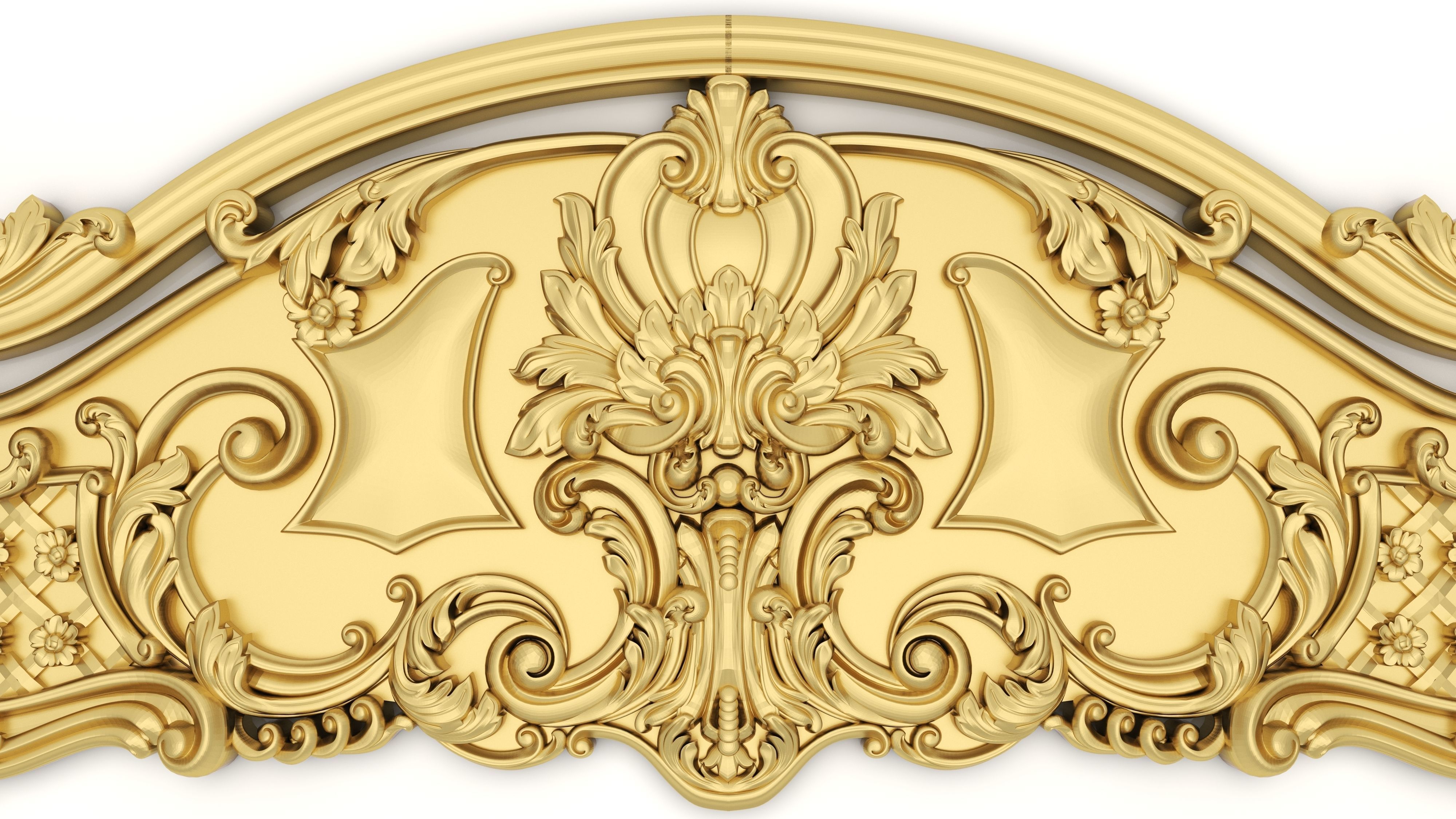 Bed Ornament Frame 10 - For CNC and Interior 3D model_6