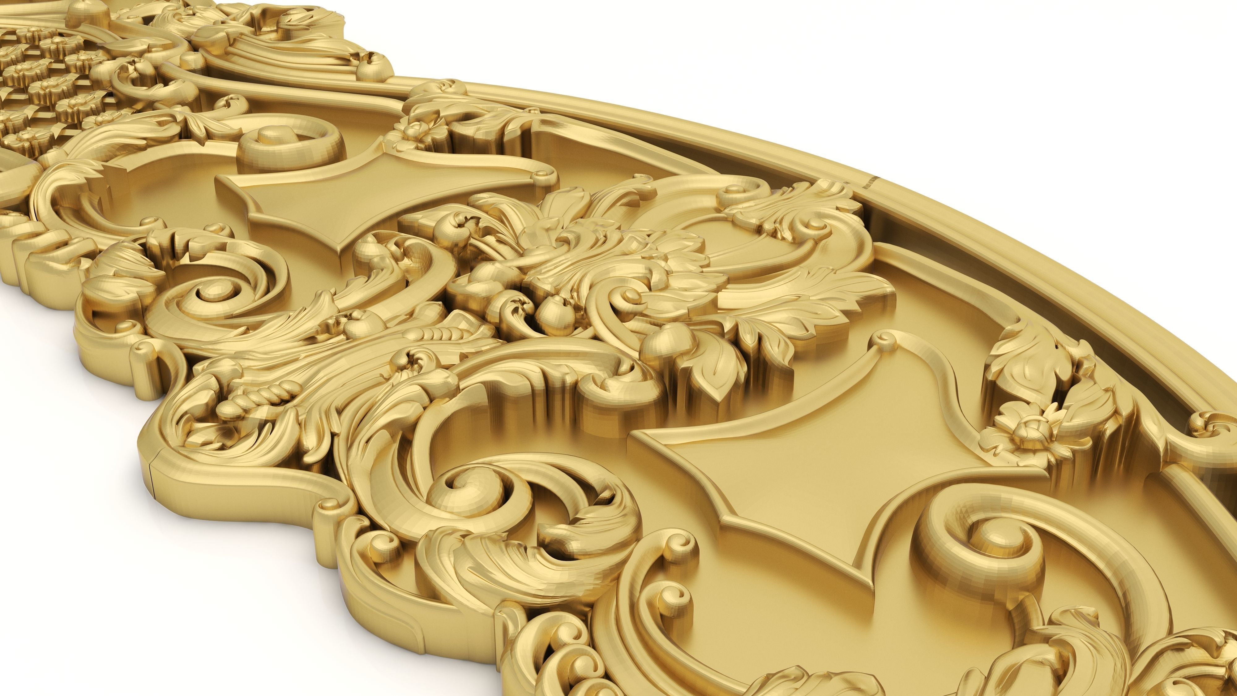 Bed Ornament Frame 10 - For CNC and Interior 3D model_16