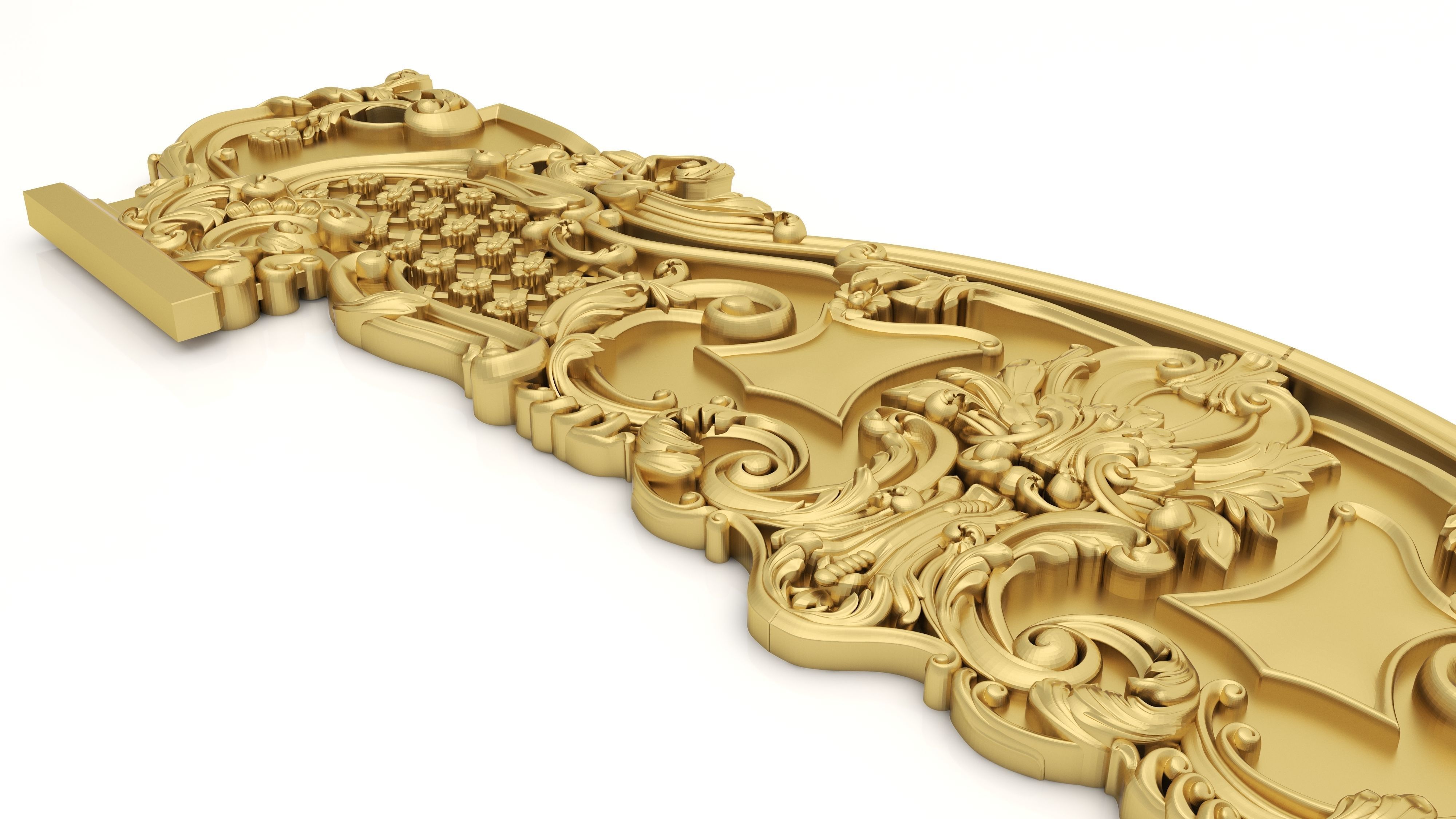 Bed Ornament Frame 10 - For CNC and Interior 3D model_17