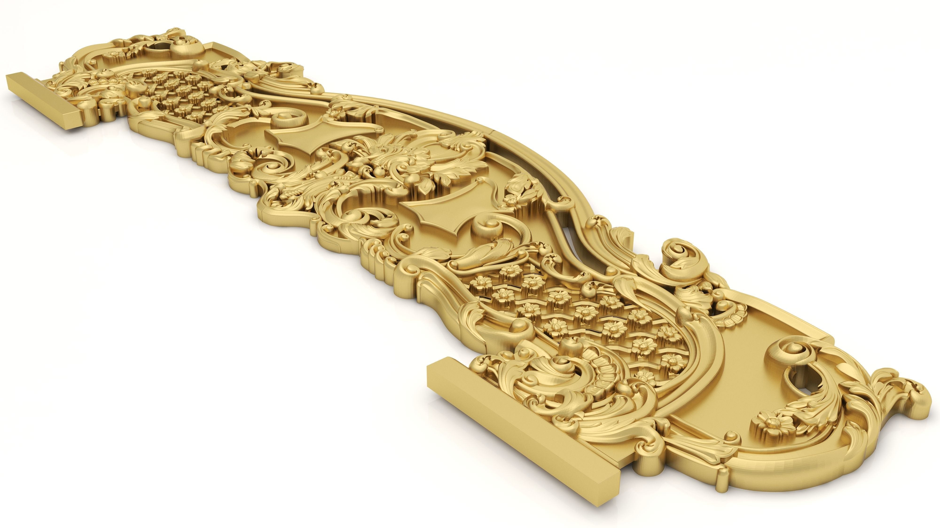 Bed Ornament Frame 10 - For CNC and Interior 3D model_15