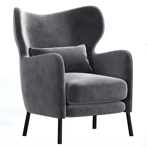 Alex Grey Velvet Ottoman