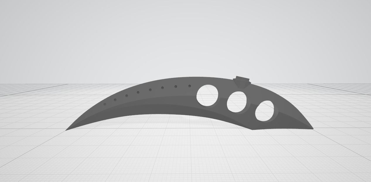 Zen aku flute dagger Power Rangers Wild Force 3D print model_3