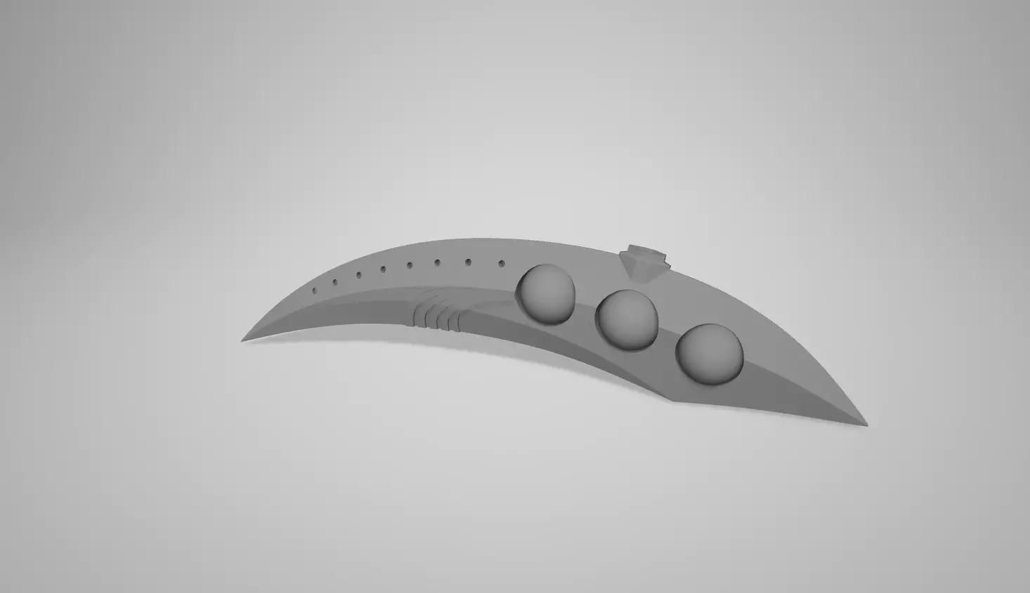 Zen aku flute dagger Power Rangers Wild Force 3D print model_0