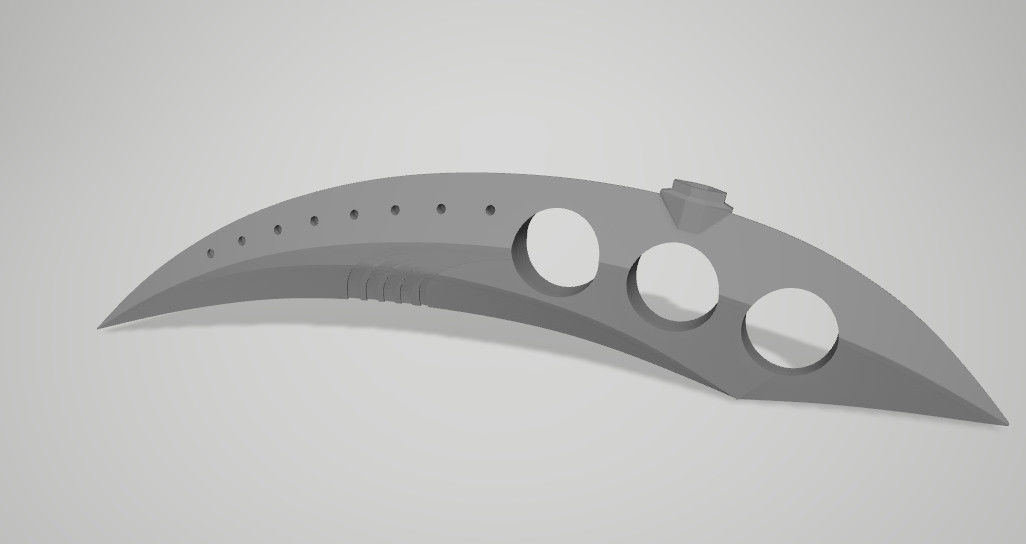 Zen aku flute dagger Power Rangers Wild Force 3D print model_2