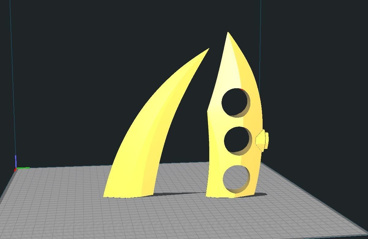 Zen aku flute dagger Power Rangers Wild Force 3D print model_7