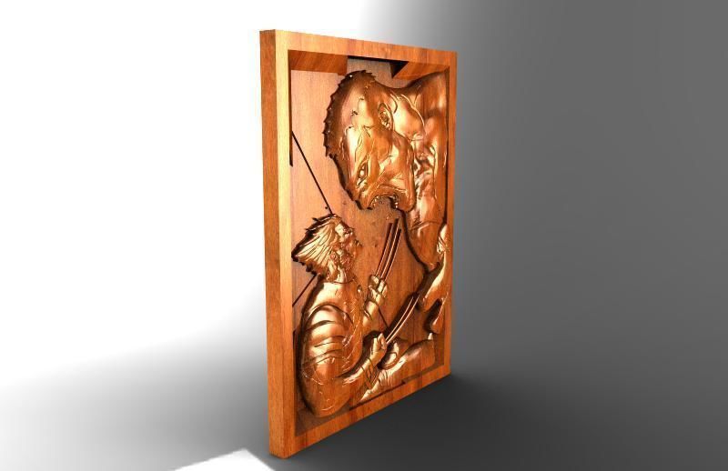 Wolverine vs hulk CNC  3D print model_2