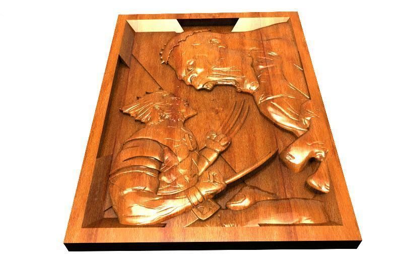 Wolverine vs hulk CNC  3D print model_3