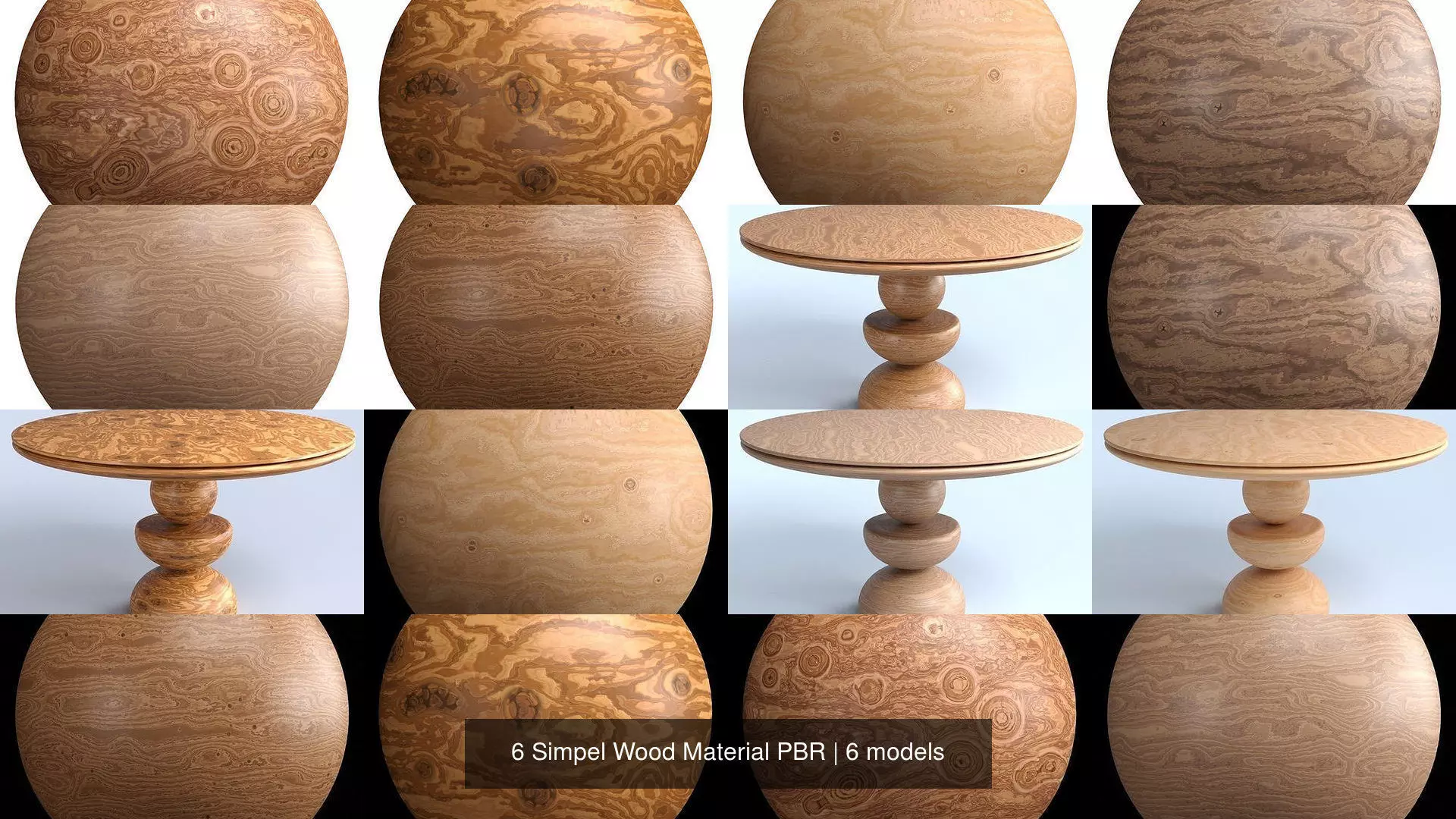 6 Simpel Wood Material PBR Texture_1