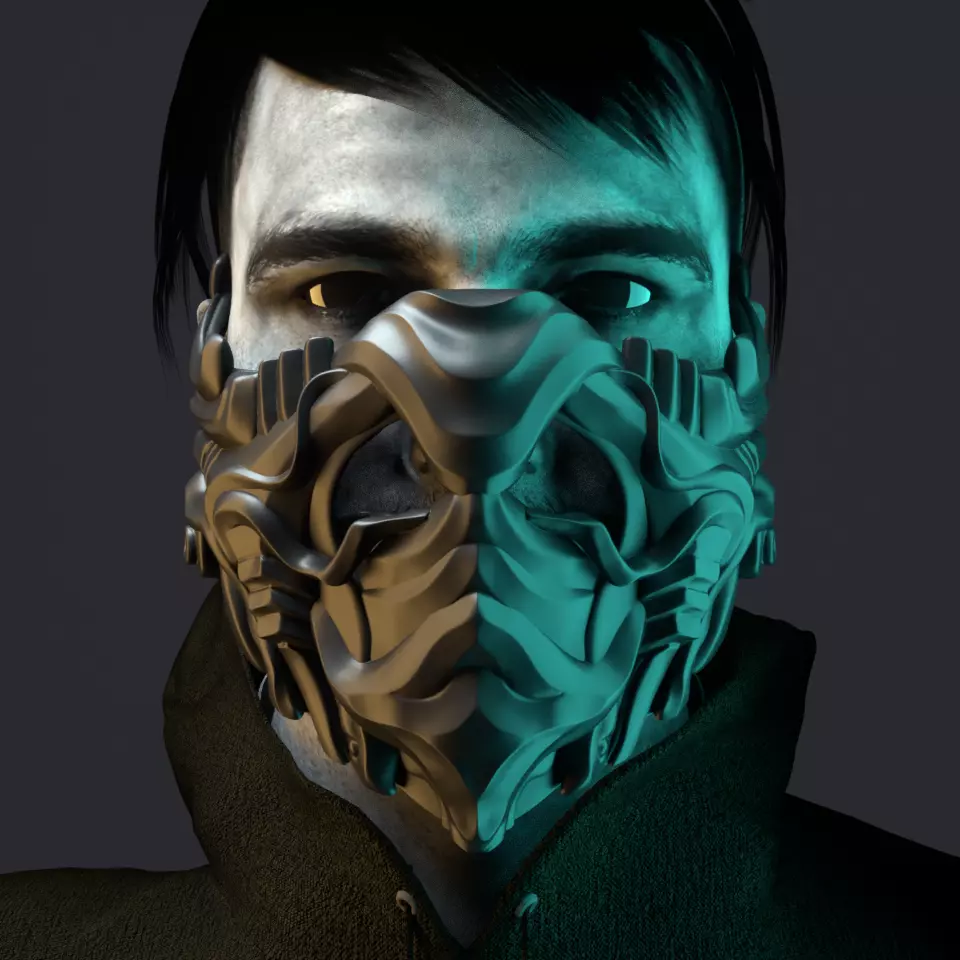 Mask Cover Mask - JUNGLE 3D print model_0