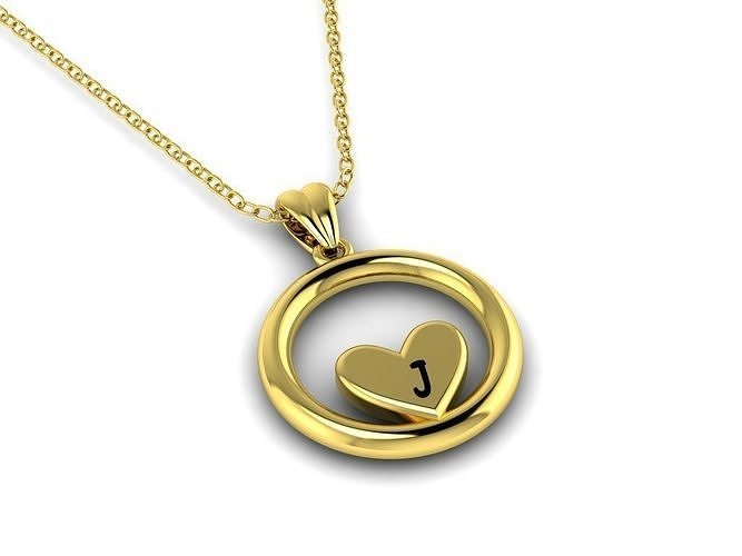  Alphabet ENAMEL 3 Pendant Letter J 3D print model