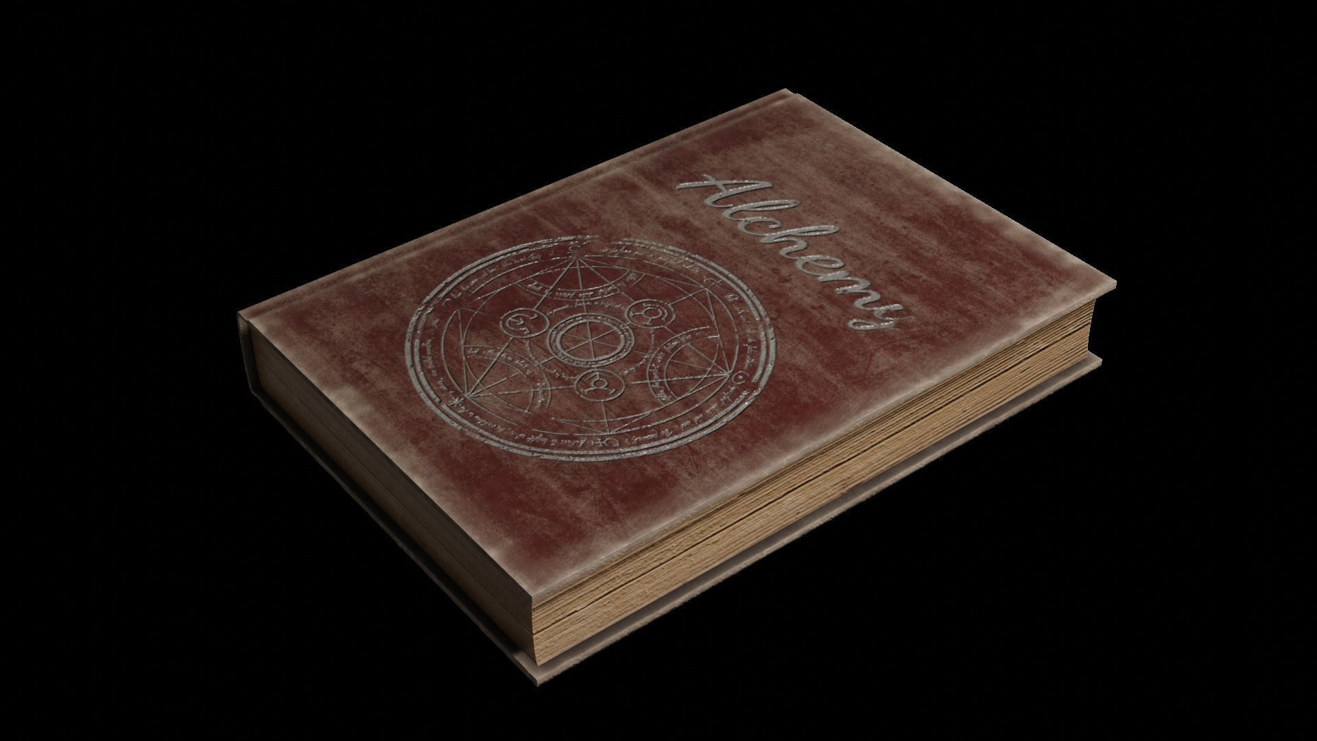 Two magic books Free 3D model_5