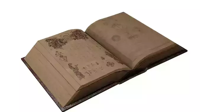 Two magic books Free 3D model