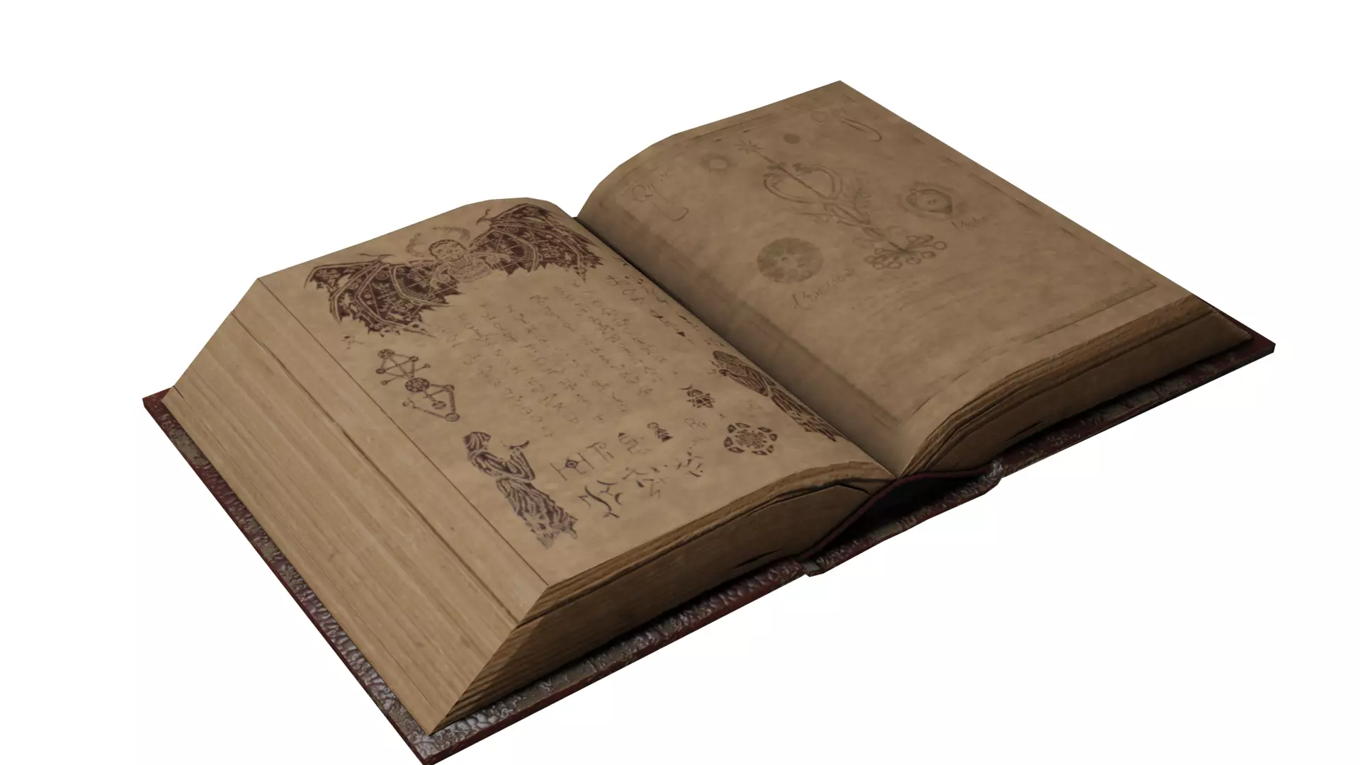 Two magic books Free 3D model_0