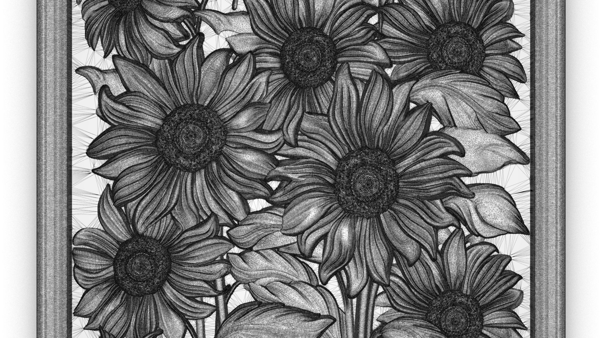 Sunflover 3d painting 3d print 3D model 3D model_5